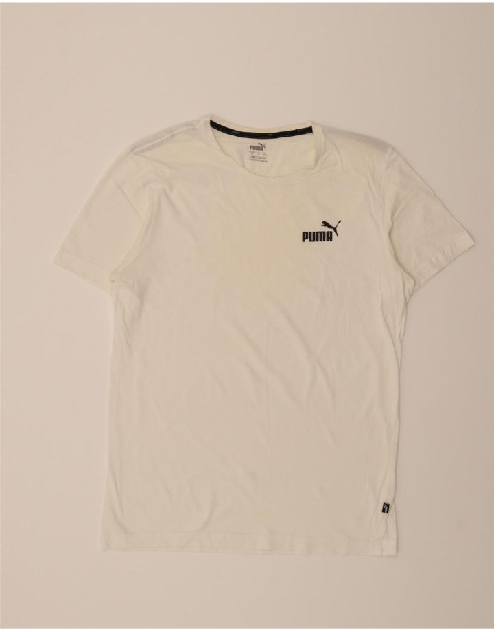 PUMA Mens T-Shirt Top Medium White Cotton Vintage Puma and Second-Hand Puma from Messina Hembry 
