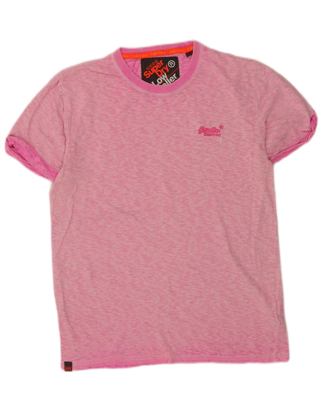 Мужская футболка Superdry Top из хлопка среднего размера с розовыми крапинками