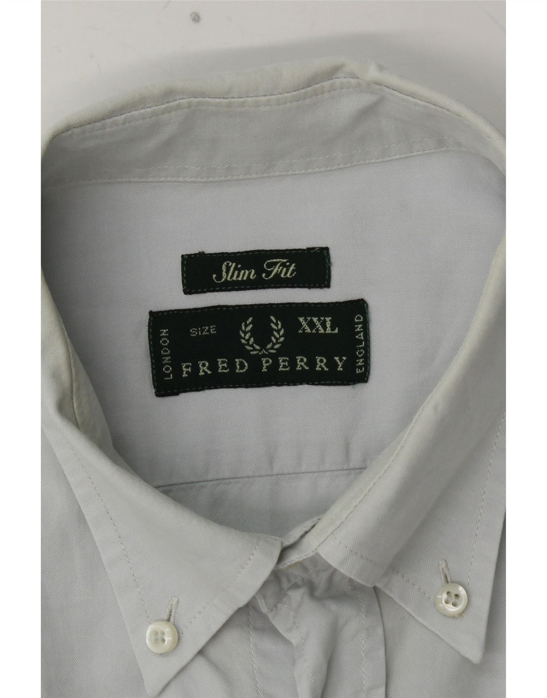 FRED PERRY Мужская рубашка приталенного кроя 2XL, синяя, хлопок