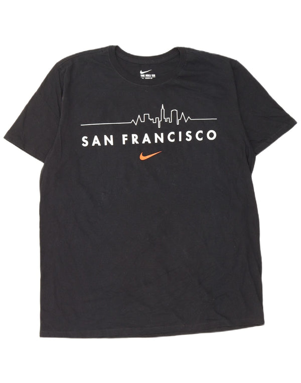 Мужская футболка с рисунком Nike San Francisco Top XL, черный хлопок