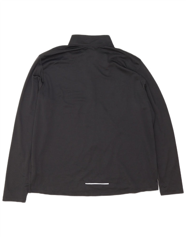 Мужской пуловер с воротником на молнии Nike Dri Fit 2XL, черный полиэстер