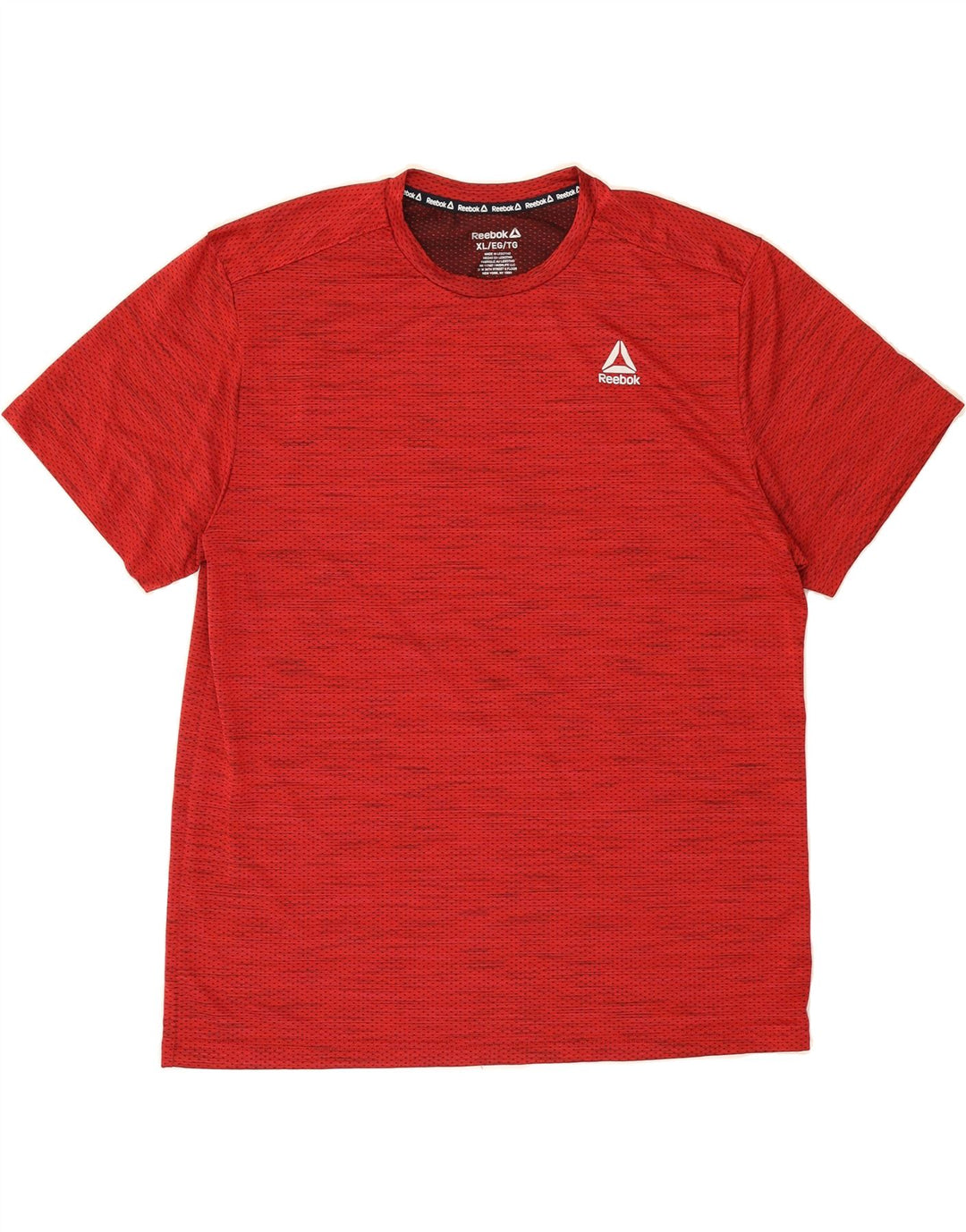 REEBOK Mens T-Shirt Top XL Red Flecked Vintage Reebok and Second-Hand Reebok from Messina Hembry 