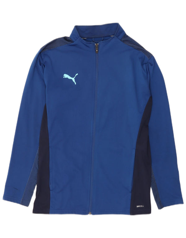 Мужской спортивный костюм Puma, верхняя куртка среднего синего цвета с цветными блоками