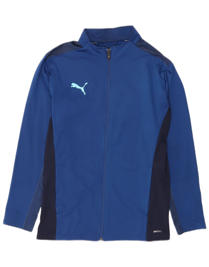 Мужской спортивный костюм Puma, верхняя куртка среднего синего цвета с цветными блоками