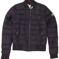 SUPERDRY Женская стеганая куртка UK 10, маленький темно-синий полиэстер