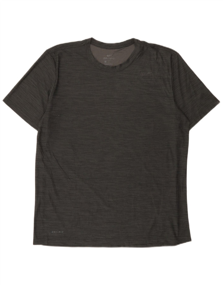 Мужская футболка Nike Dri Fit, большой серый полиэстер с крапинками