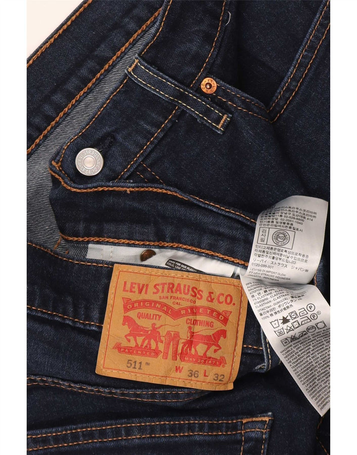 Мужские джинсы Levi's 511 Slim W36 L32 Темно-синие, хлопок