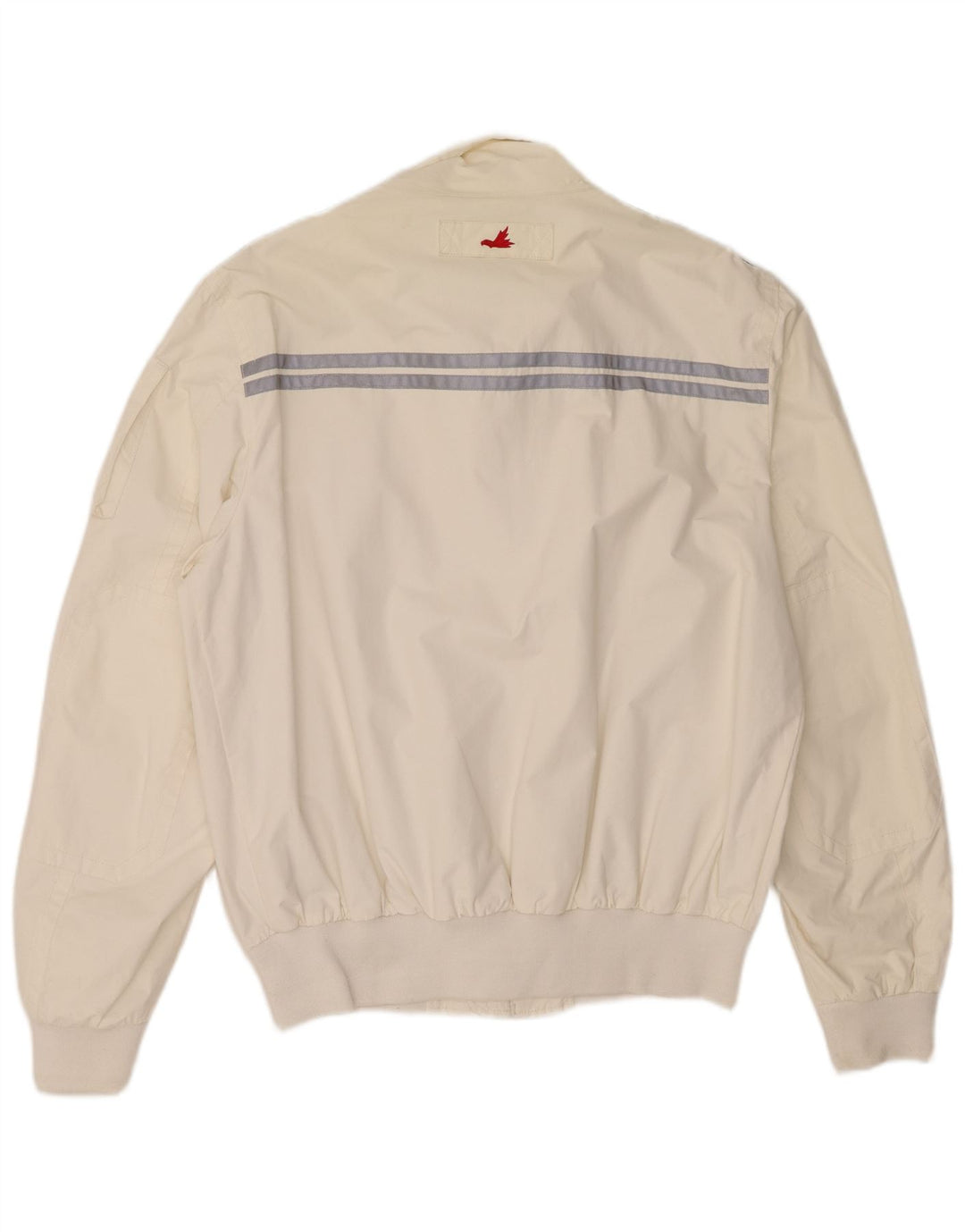 Мужской бомбер Museum UK 42 XL Off White с цветными блоками из полиамида