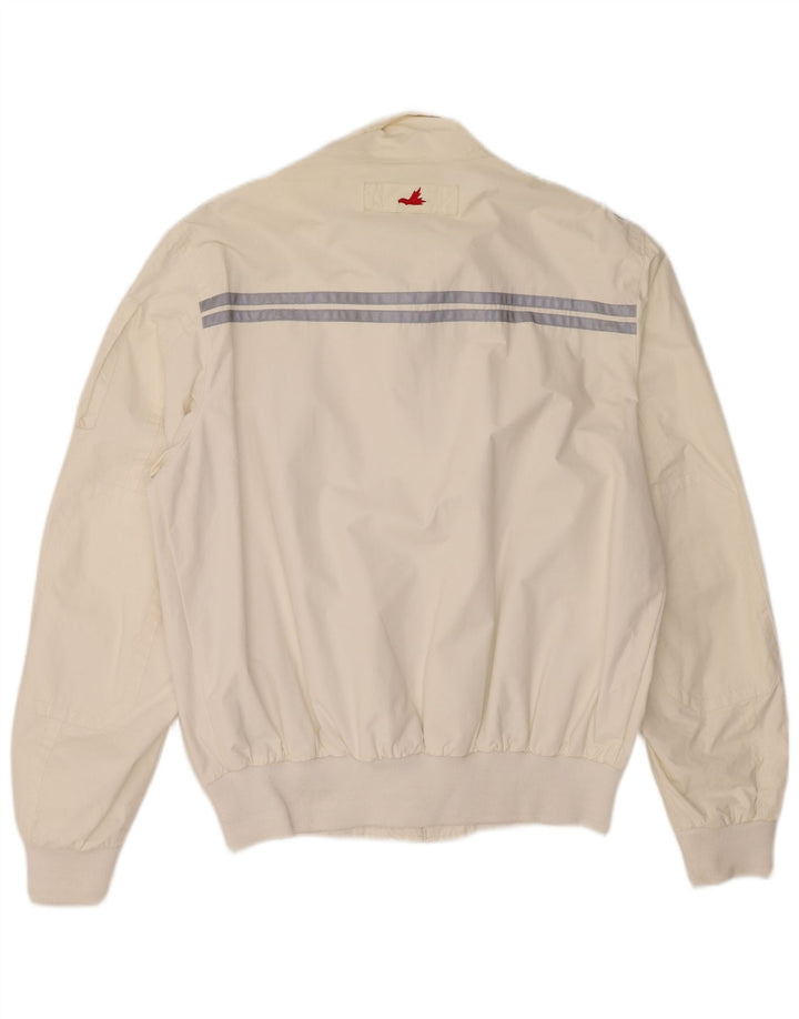 Мужской бомбер Museum UK 42 XL Off White с цветными блоками из полиамида