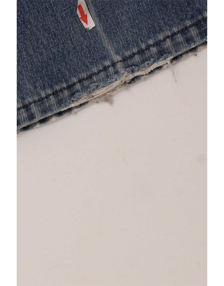 Женские потертые прямые джинсы Levi's W28 L32, синий хлопок