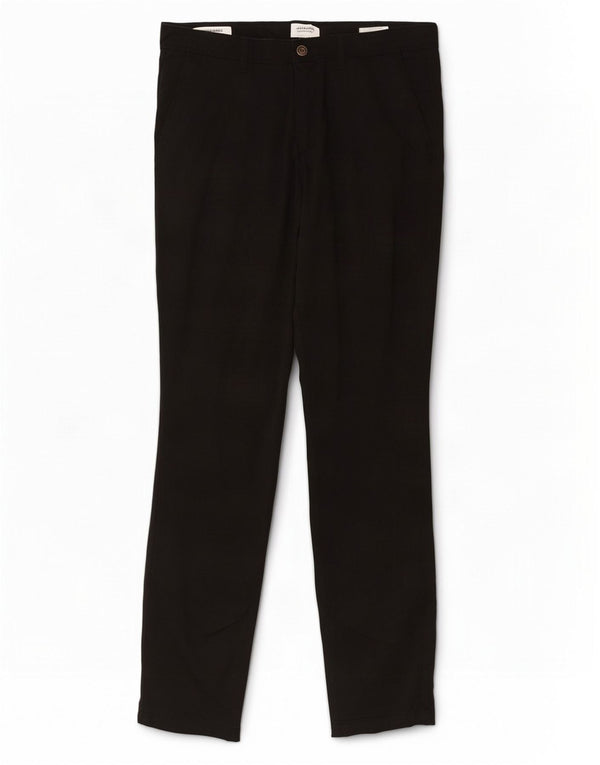Мужские брюки-чиносы Jack & Jones Marco Slim Fit W34 L32, черные хлопковые