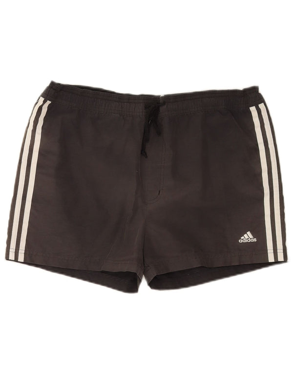 Мужские купальники Adidas среднего черного цвета из хлопка