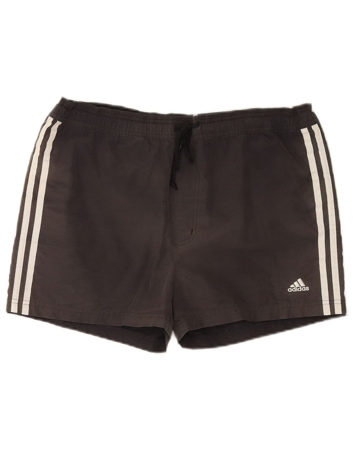 Мужские купальники Adidas среднего черного цвета из хлопка