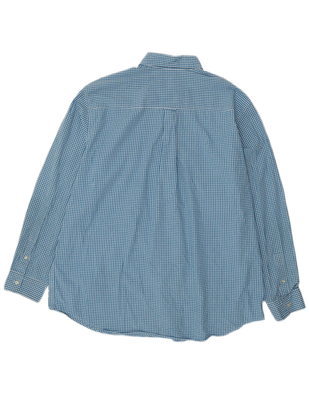 Мужская рубашка Chaps для высоких 2XL, синяя, хлопок в мелкую клетку