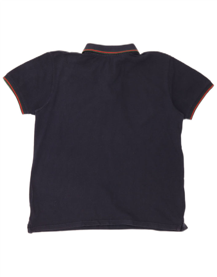 Мужская рубашка-поло Fred Perry среднего размера, темно-синяя, хлопок
