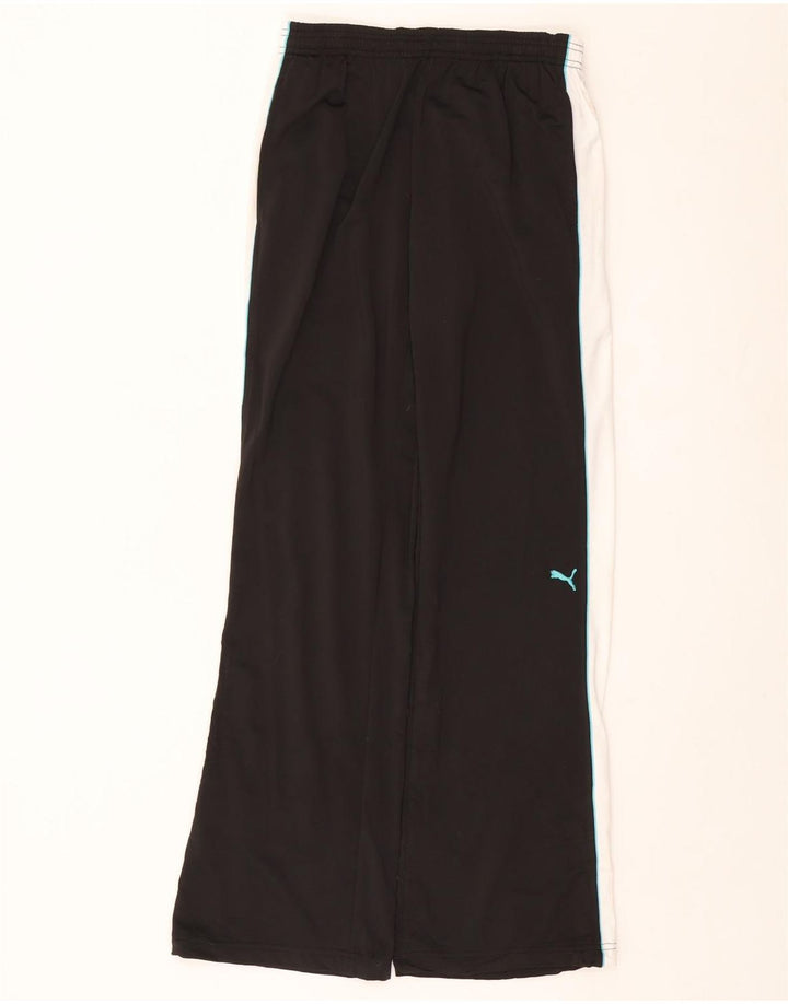 Женские спортивные брюки PUMA UK 14, большие черные полиэстер с цветными блоками