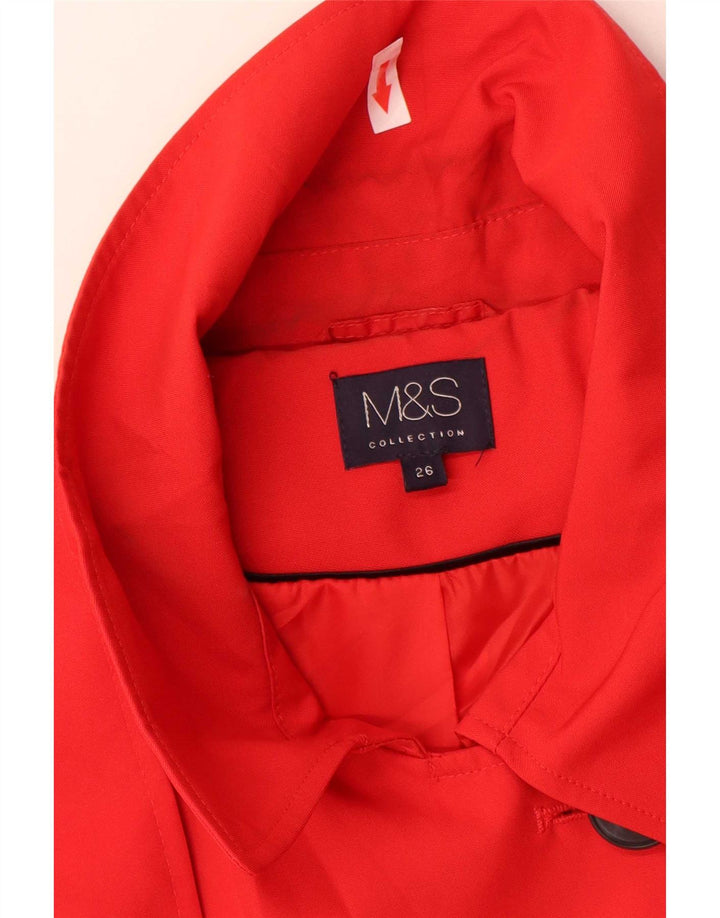 Женский тренч Marks & Spencer UK 26 5XL красный полиэстер