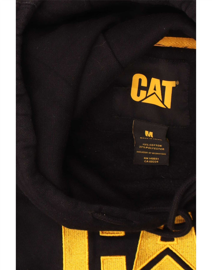 Мужской джемпер с капюшоном Caterpillar с рисунком, средний черный, хлопковый