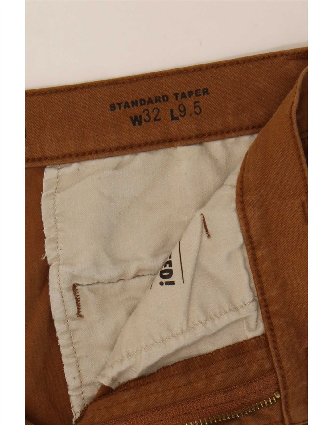 Мужские стандартные зауженные шорты чинос Levi's W32, хлопковые средние коричневые