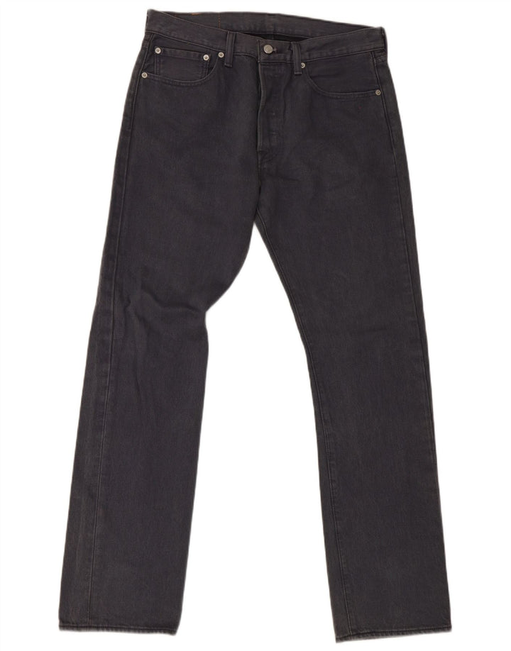Мужские прямые джинсы Levi's 501 W32 L32 серые, хлопок