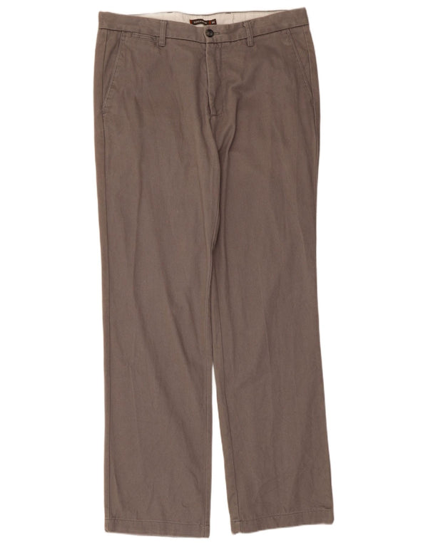 Мужские прямые брюки-чиносы Dockers W36 L34, серые, хлопковые