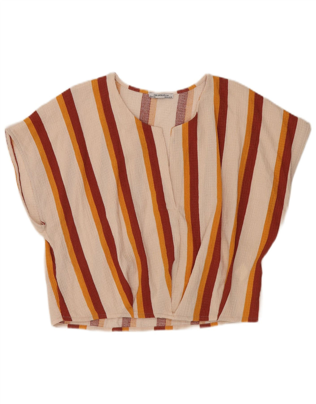 Женская блузка Zara Trafaluc Top UK 14, большой полиэстер в белую полоску