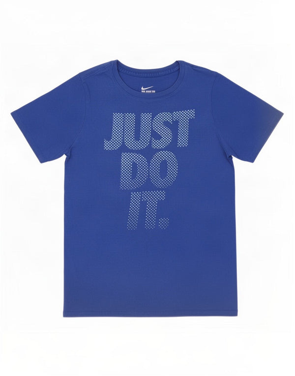 Футболка с графическим рисунком спортивного кроя Nike для мальчиков, 12–13 лет, большой синий хлопок