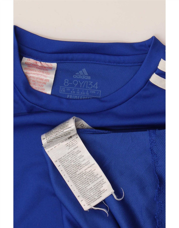 Футболка Adidas для мальчиков Aeroready, топ 8-9 лет, синий полиэстер