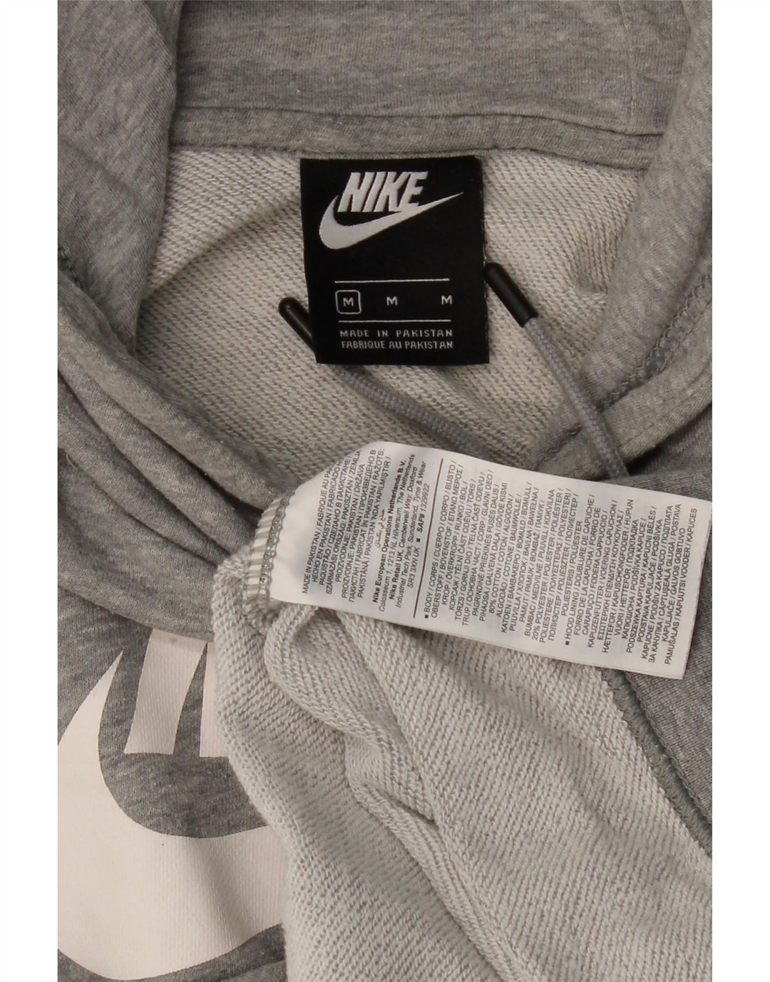 Мужской джемпер с капюшоном NIKE с рисунком, средний серый хлопок с крапинками