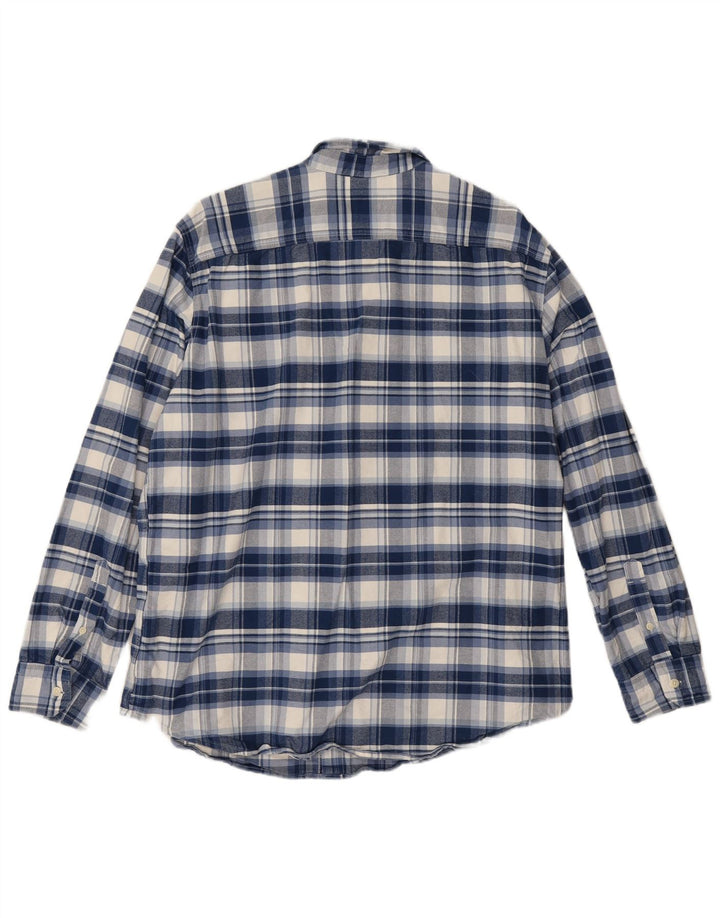 Мужская стандартная фланелевая рубашка Levi's XL, синяя клетка, хлопок