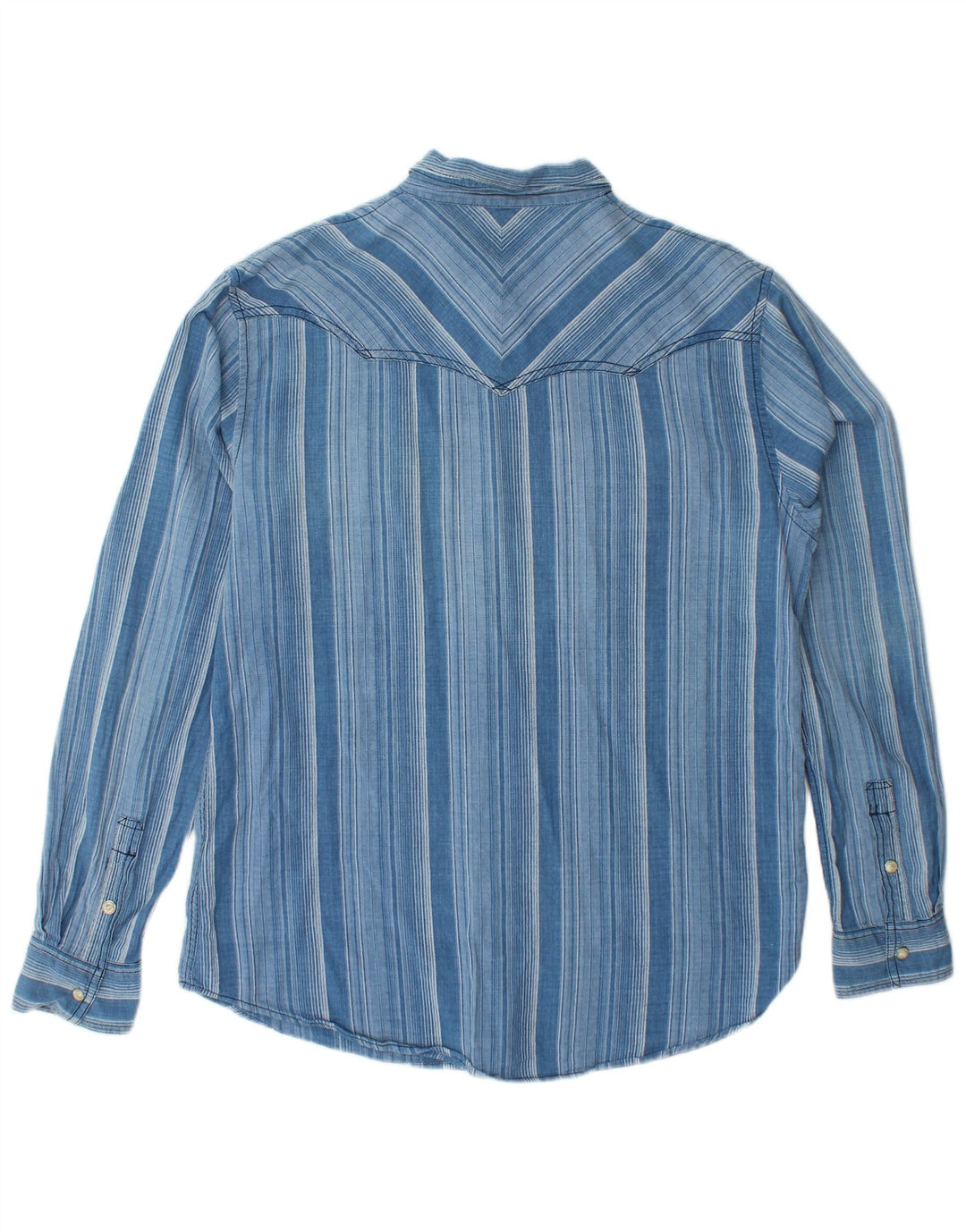 Мужская фланелевая рубашка WRANGLER стандартного кроя, хлопок, большая синяя полоска