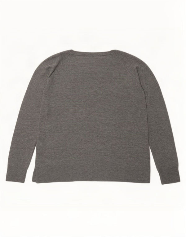 Женский джемпер с круглым вырезом Zara UK 18 XL Серый вискоза