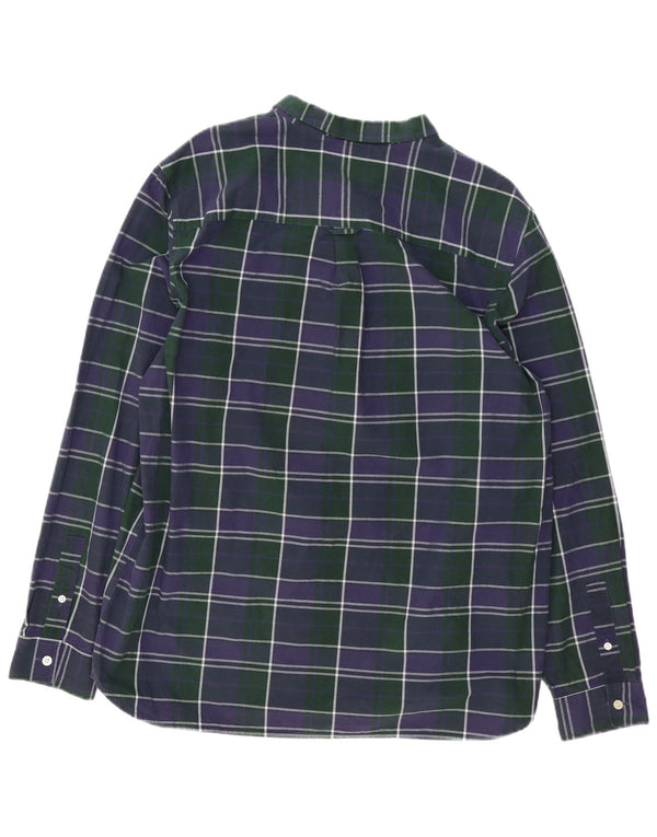 Мужская рубашка Lyle & Scott 2XL, темно-синяя клетка, хлопок