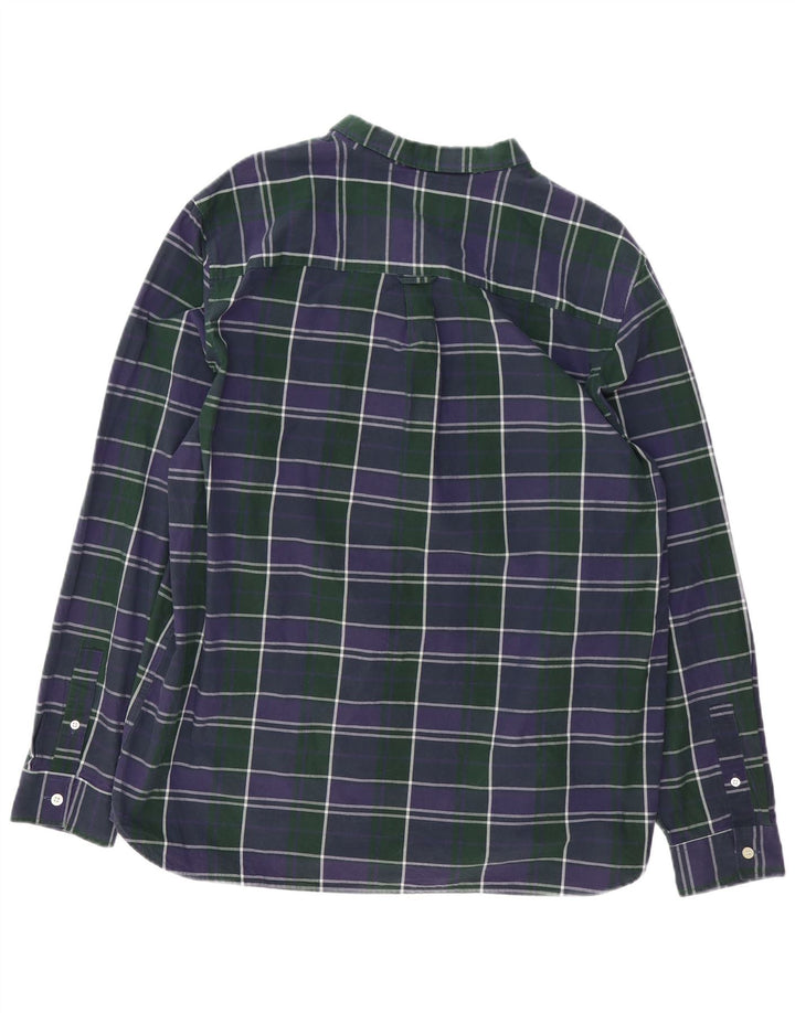 Мужская рубашка Lyle & Scott 2XL, темно-синяя клетка, хлопок