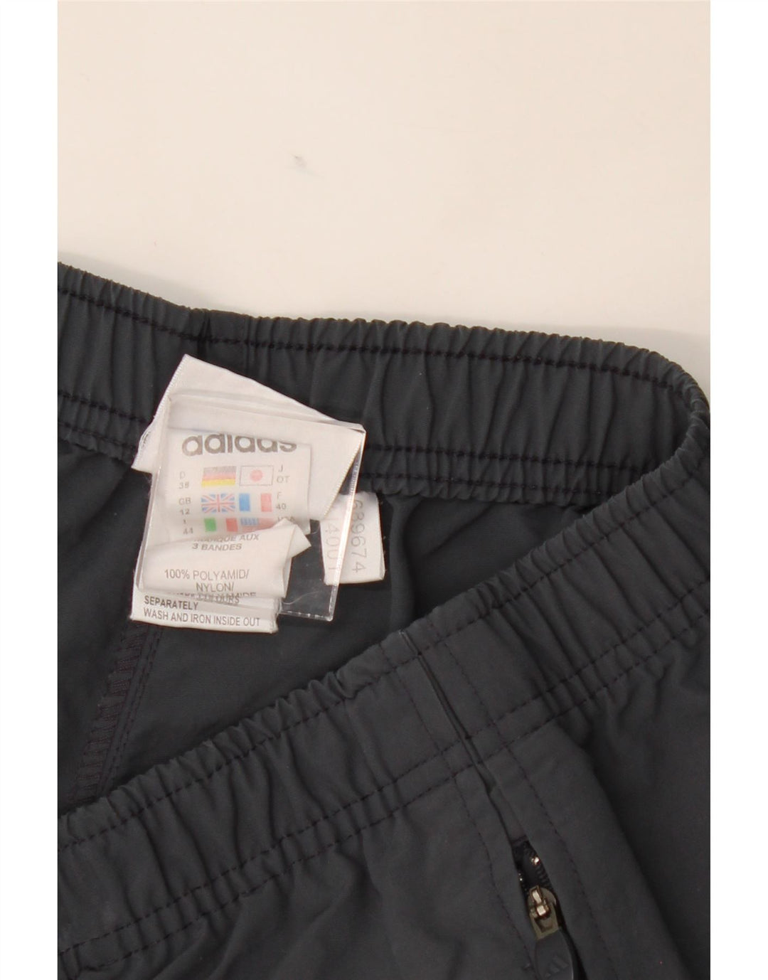 ADIDAS Womens Capri Tracksuit Trousers UK 12 Medium Grey Polyamide Vintage Adidas and Second-Hand Adidas from Messina Hembry 