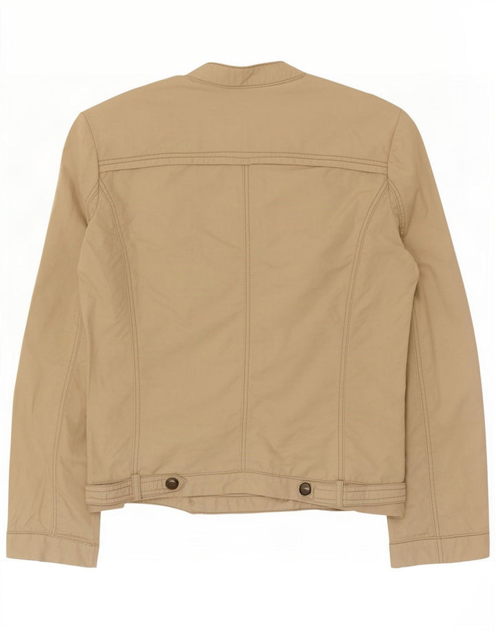 Женский бомбер Zara UK 12, средний бежевый, хлопок