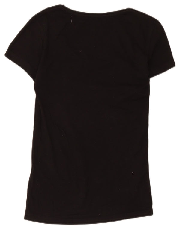 Женская футболка с рисунком Calvin Klein Jeans Top UK 10, маленькая черная