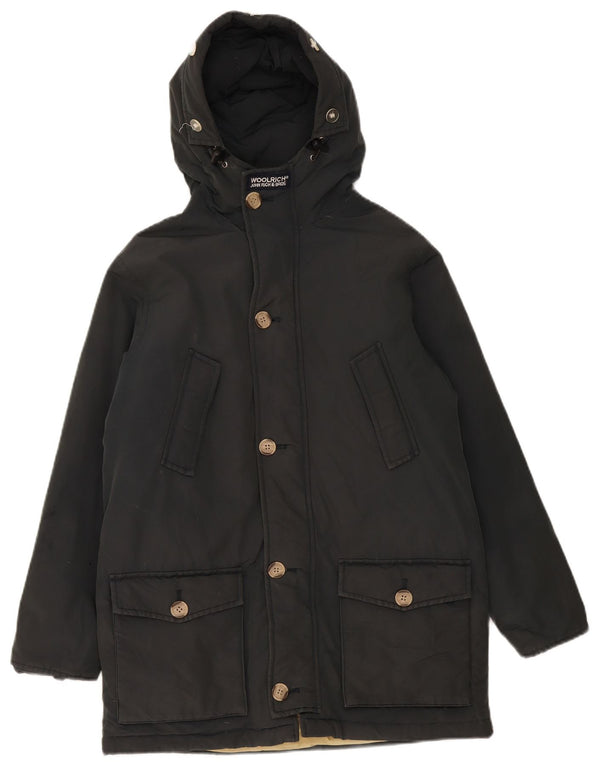 Утепленная парка Woolrich для мальчиков с капюшоном, 11–12 лет, черная