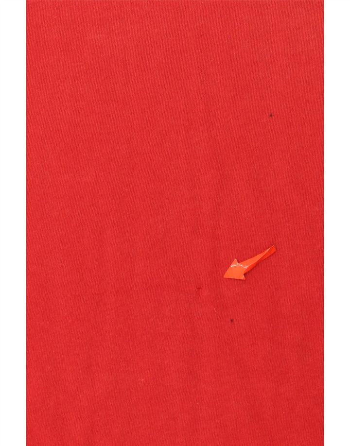 Женская футболка с рисунком Levi's Top UK 14, средний красный хлопок, красный