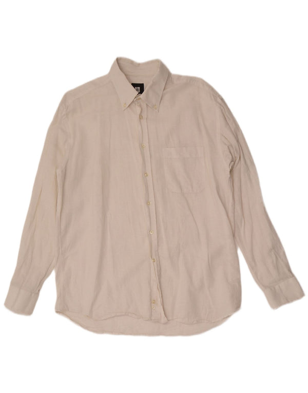 ROCCOBAROCCO Мужская рубашка размер 44 17 1/2 XL белая