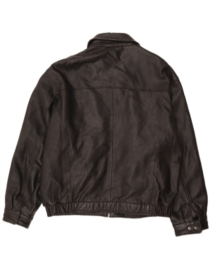 Мужская кожаная куртка Kirkland UK 40, большая черная кожаная