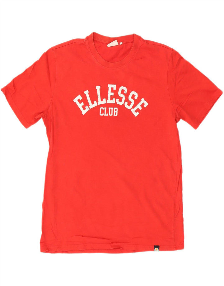 ELLESSE Мужская футболка с рисунком Топ из хлопка среднего красного цвета