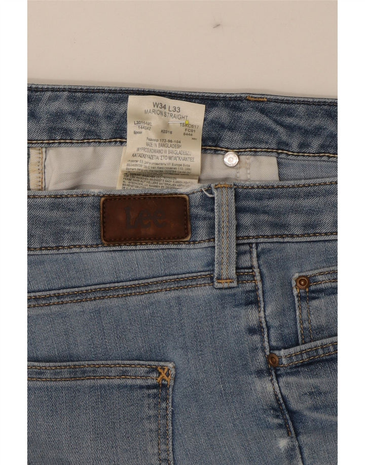 LEE Womens Marion Straight Jeans W34 L33 Blue Vintage Lee and Second-Hand Lee from Messina Hembry 