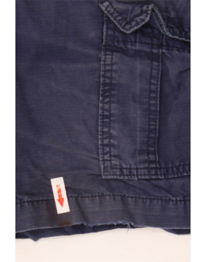 Мужские шорты-карго Gap W28, средние, темно-синие, хлопковые в полоску