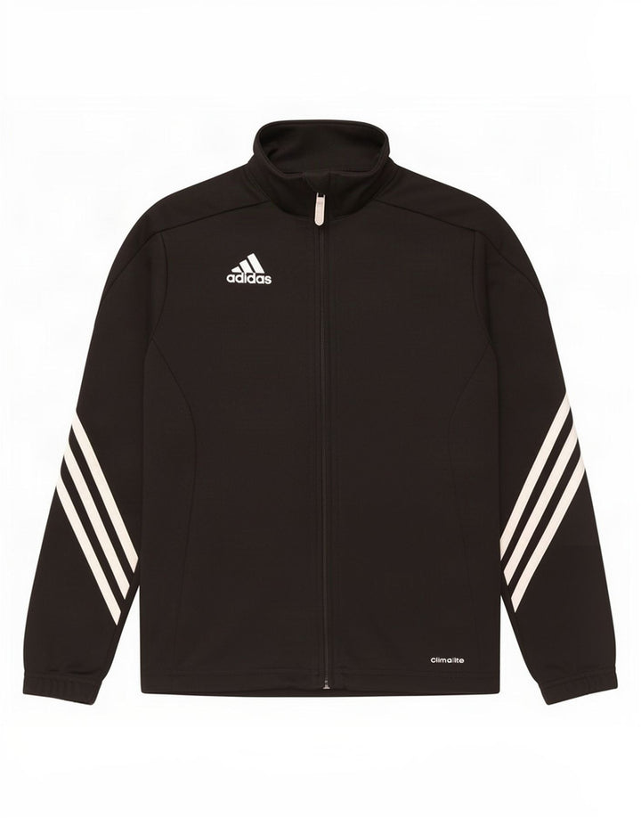Спортивный костюм Adidas Climalite для мальчиков, верхняя куртка 9-10 лет, черный полиэстер