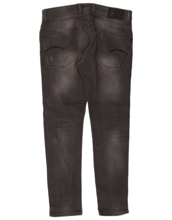 Мужские потертые супертонкие джинсы G-Star W36 L32, серый хлопок