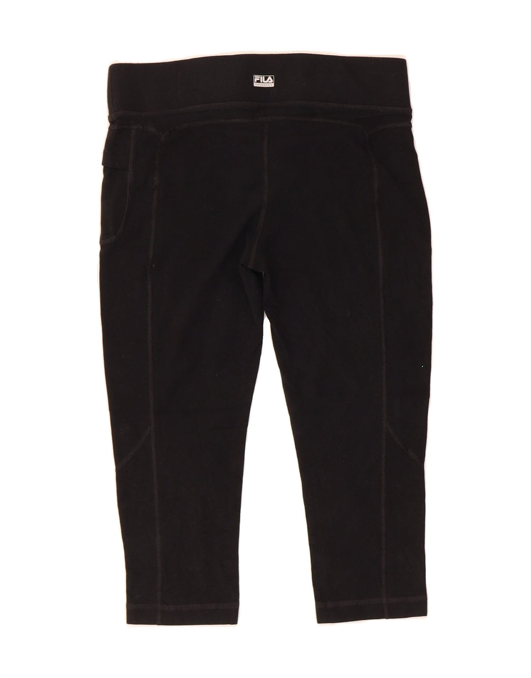 FILA Womens Capri Leggings UK 10 Small  Black Cotton Vintage Fila and Second-Hand Fila from Messina Hembry 