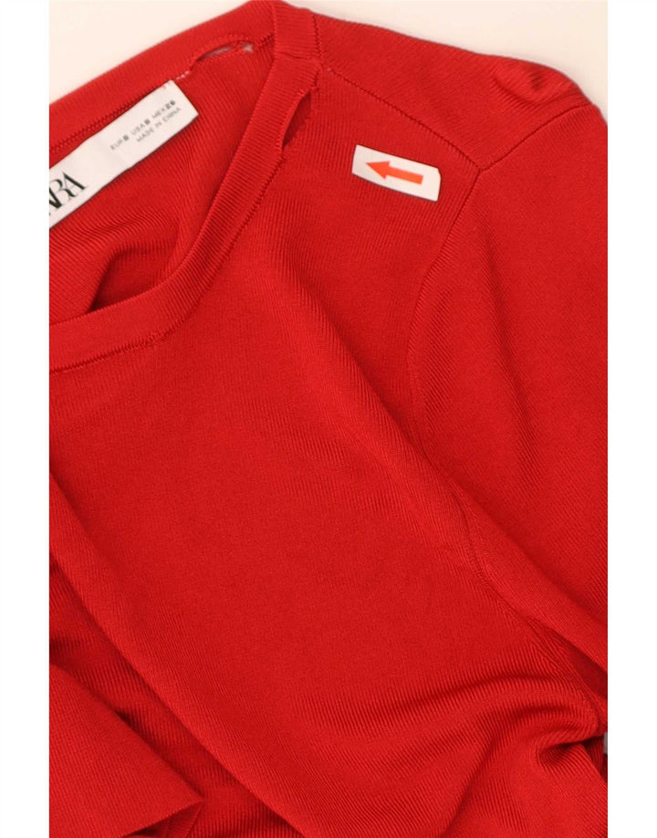 Женская блузка Zara Top UK 8, маленькая красная