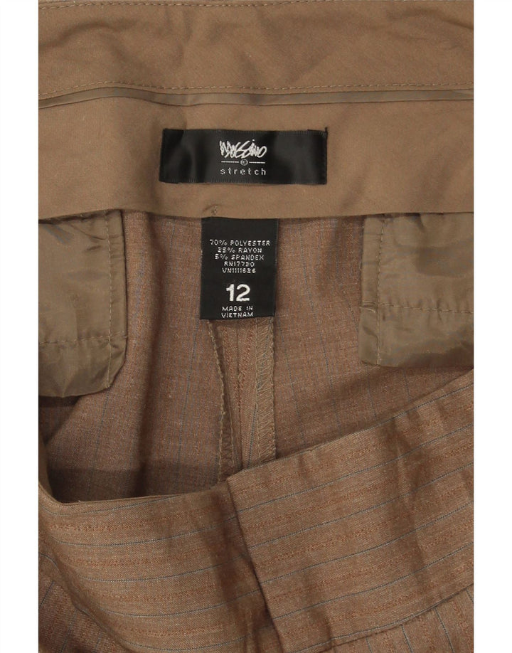 MOSSIMO Womens Straight Capri Trousers US 12 Large W36 L21 Brown Polyester Vintage Mossimo and Second-Hand Mossimo from Messina Hembry 