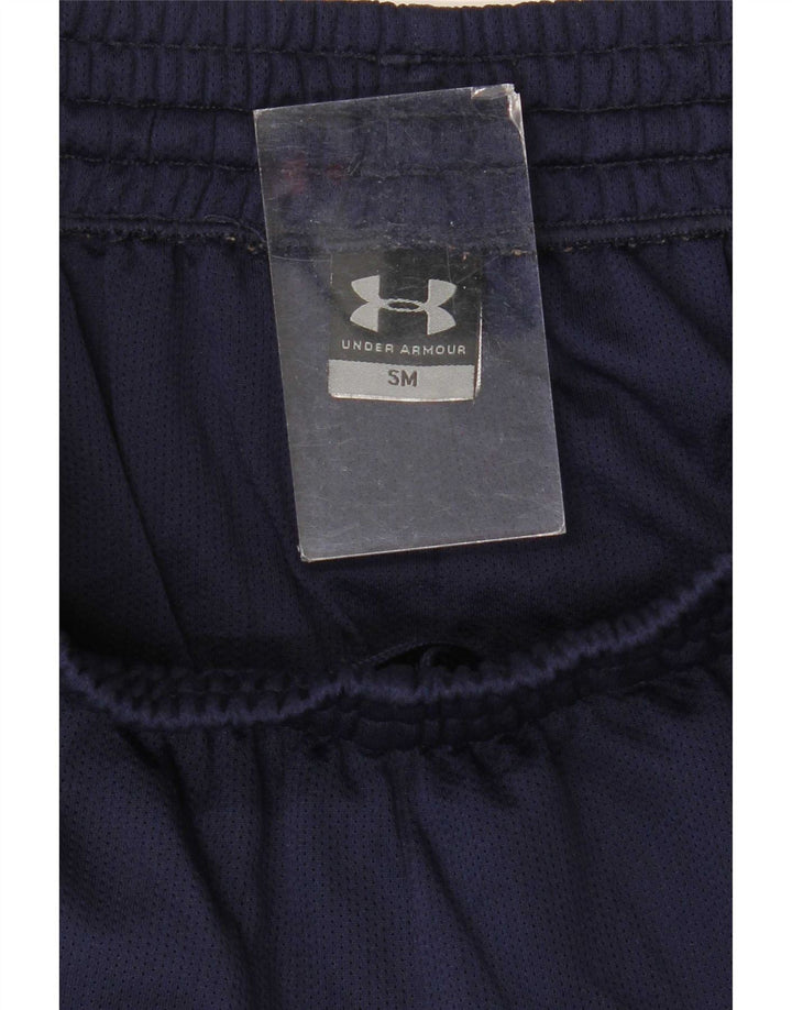 Мужские спортивные шорты Under Armour, маленькие, темно-синие, полиэстер с цветными блоками